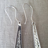 Hand Woven .925 Sterling Silver Earrings from Bali