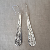 Hand Woven .925 Sterling Silver Earrings from Bali