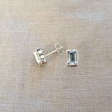 Blue Topaz .925 Sterling Silver Stud Earrings from Bali
