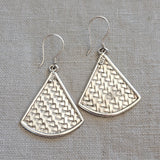 Hand Woven .925 Sterling Silver Earrings from Bali