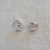 Tree of Life .925 Sterling Silver Stud Earrings from Bali