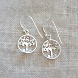 Tree .925 Sterling Silver Drop Earrings from Bali