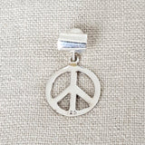 Garnet Peace Sign .925 Sterling Silver Pendant from Bali