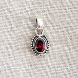 Garnet .925 Sterling Silver Pendant from Bali