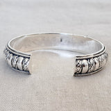 Textured Cuff .925 Sterling Silver Bracelet from Bali