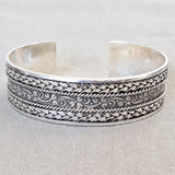 Floral Vine .925 Sterling Silver Cuff Bracelet from Bali