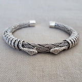 Snake Cuff .925 Sterling Silver Bracelet from Bali