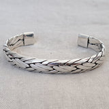 Cuff Bracelet from Bali Solid .925 Sterling Silver
