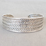 Handwoven .925 Sterling Silver Cuff Bracelet from Bali