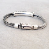 14kt Gold Inlay in .925 Sterling Silver Bracelet from Bali