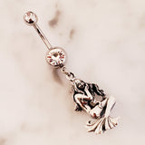 Zodiac Belly Bar with .925 Sterling Silver Horoscope Charm