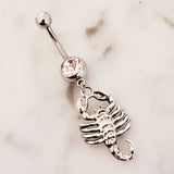 Zodiac Belly Bar with .925 Sterling Silver Horoscope Charm
