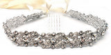 Floral Vine Bridal Headband with Comb for Wedding Updo