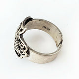 Sz 8-10 Hamsa Ring Solid 925 Sterling Silver Hand Fatima Good Luck Charm Khamsa