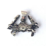 Cancer .925 Solid Sterling Silver Horoscope Pendant Zodiac