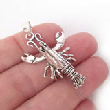 Lobster 925 Solid Sterling Silver 3D Pendant Nautical Charm Gift for Ocean Lover