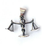 Libra .925 Solid Sterling Silver Horoscope Pendant Zodiac