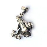 Aquarius .925 Solid Sterling Silver Horoscope Pendant Zodiac