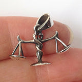 Libra .925 Solid Sterling Silver Horoscope Pendant Zodiac