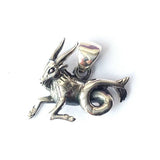 Capricorn .925 Solid Sterling Silver Horoscope Pendant Zodiac