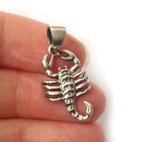 Scorpio .925 Solid Sterling Silver Horoscope Pendant Zodiac