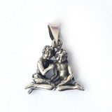 Gemini .925 Solid Sterling Silver Horoscope Pendant Zodiac