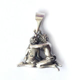 Gemini .925 Solid Sterling Silver Horoscope Pendant Zodiac