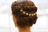 Bridal Hair Chain Pearls or Crystal Wedding Headpiece
