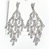 Waterfall Chandelier Wedding Earrings for Glam Wedding