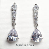 Delicate Drop Wedding Earrings