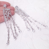 4" Long Bridal Statement Earrings for Prom or Pageant