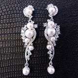 Bohemian Bridal Earring with Faux Pearls