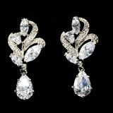 Vintage Wedding CZ Bridal Drop Earrings