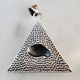 Eye of Horus Pyramid Amulet .925 Sterling Silver Charm Pendant