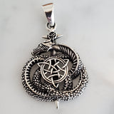 Dragon Trilogy Amulet .925 Sterling Silver Charm Pendant
