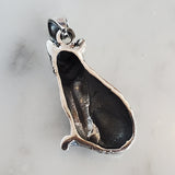 Cat Pendant .925 Sterling Silver Feline Charm