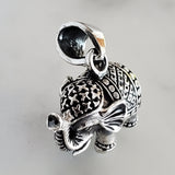 Elephant .925 Sterling Silver Charm 3D Pendant