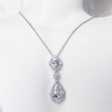 Classic Bridal CZ Drop Pendant