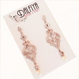 Victorian Bridal Chandelier Earrings Pearl Drop Wedding Jewelry