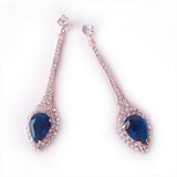 Necktie Pave Drop Earrings
