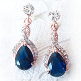 Twist Drop Bridal Earrings