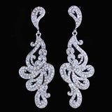 3" Long Victorian Swirl Wedding Chandelier Earrings