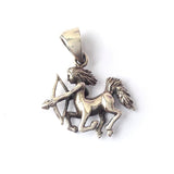 Sagittarius  .925 Solid Sterling Silver Horoscope Pendant Zodiac