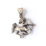Sagittarius  .925 Solid Sterling Silver Horoscope Pendant Zodiac