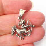 Sagittarius  .925 Solid Sterling Silver Horoscope Pendant Zodiac