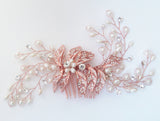 Floral Spray Hair Comb Wedding Headpiece