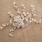 Floral Spray Hair Comb Wedding Headpiece