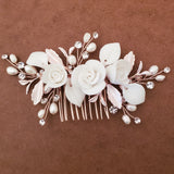 Floral Vine Hair Comb Wedding Headpiece