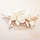 Floral Vine Hair Comb Wedding Headpiece