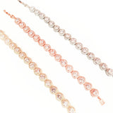 Modern Bridal Bracelet with Prong Set CZ